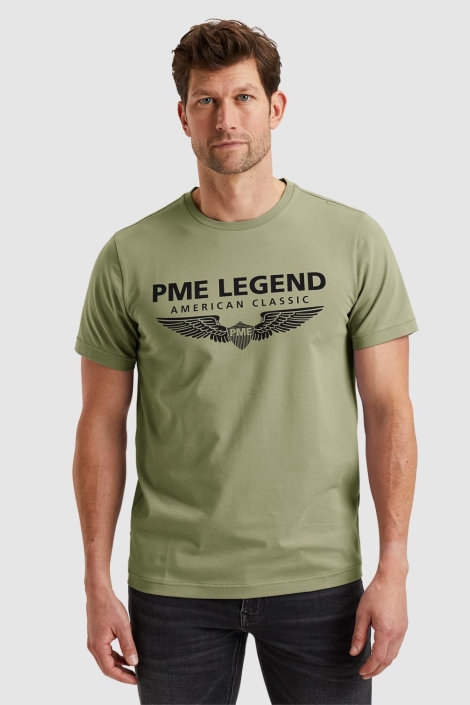 PME legend groene heren t-shirt | Model vooraanzicht