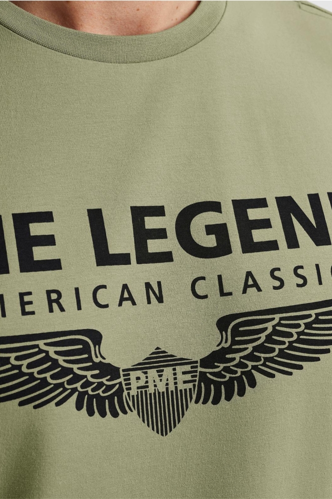 PME legend groene heren t-shirt | Close up