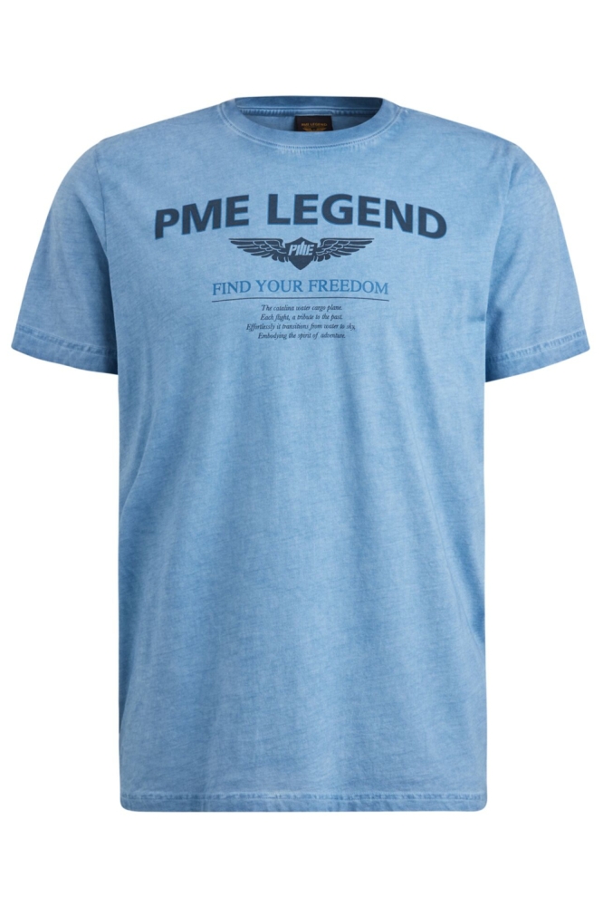 PME legend blauwe heren t-shirt | Vooraanzicht