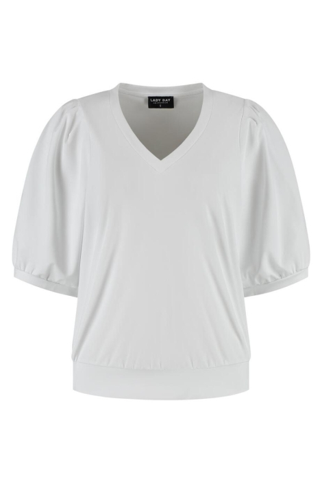 Lady Day witte dames t-shirt | Vooraanzicht