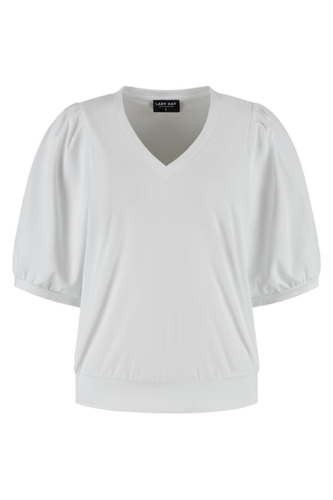 Lady Day witte dames t-shirt | Vooraanzicht