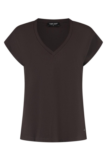 Lady Day T-shirt CADY L24 575 3240 DARK BROWN