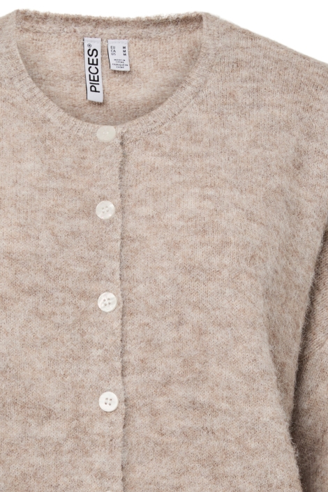 Pieces beige dames vest | Close up