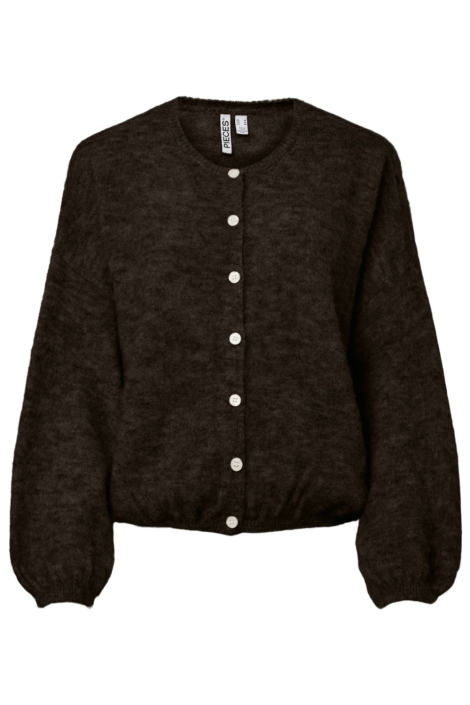 Pieces bruine dames vest | Vooraanzicht