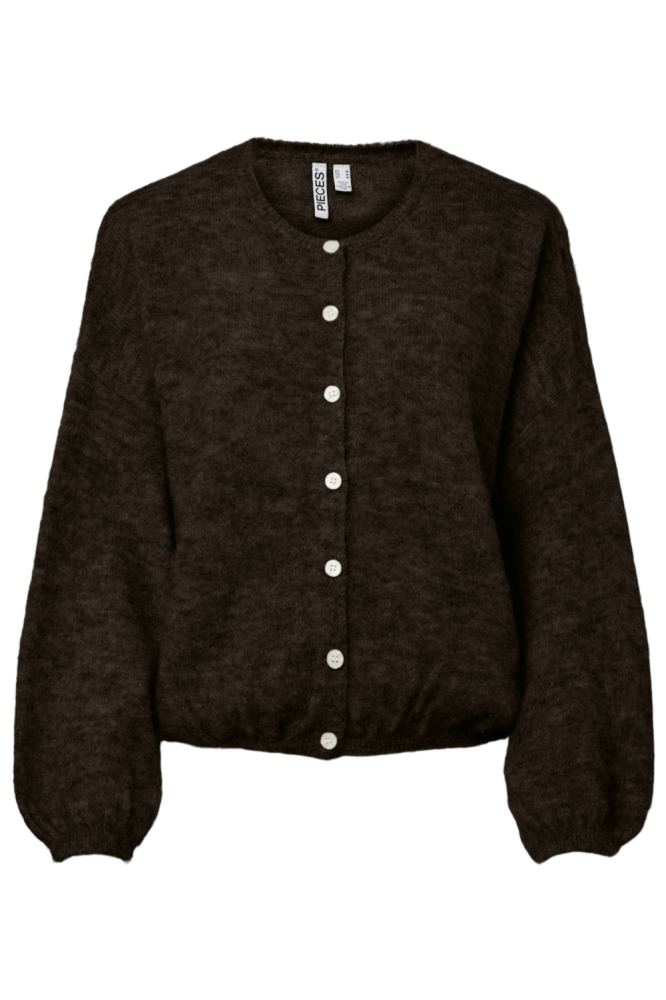 Pieces bruine dames vest | Vooraanzicht