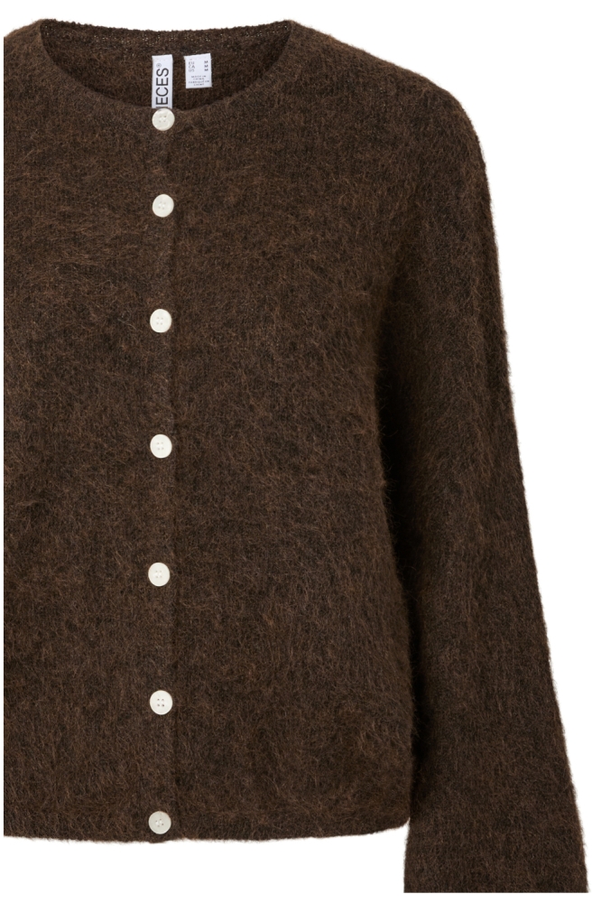 Pieces bruine dames vest | Close up