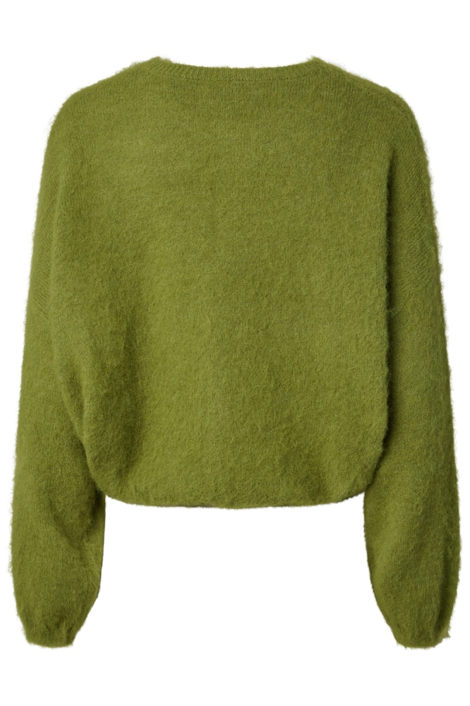 Pieces groene dames vest | Achteraanzicht