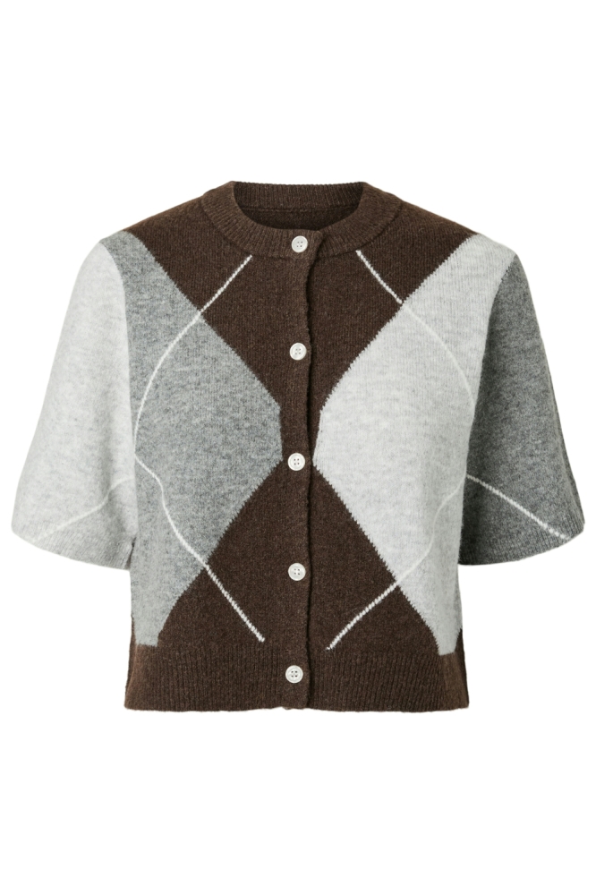 Pieces bruine dames vest | Vooraanzicht