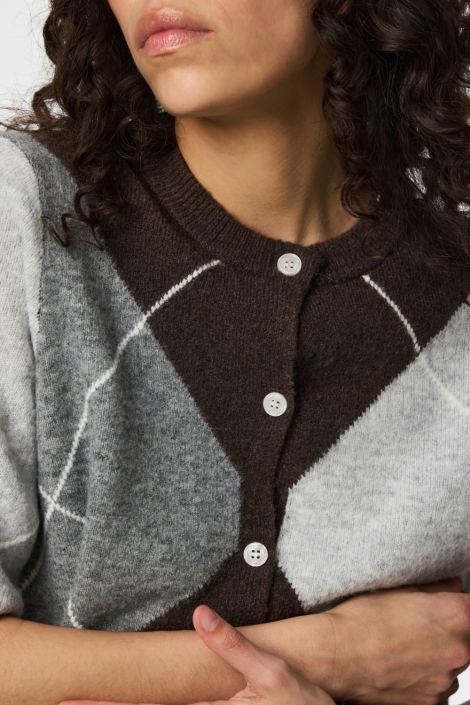 Pieces bruine dames vest | Close up