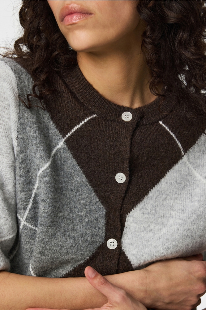 Pieces bruine dames vest | Close up