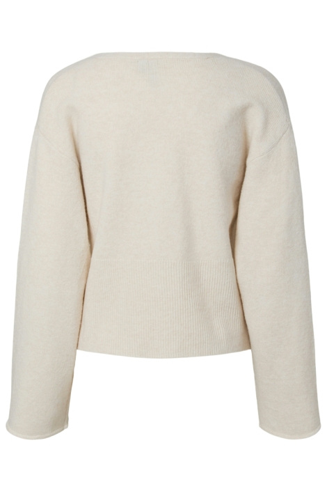 Pieces beige dames vest | Vooraanzicht