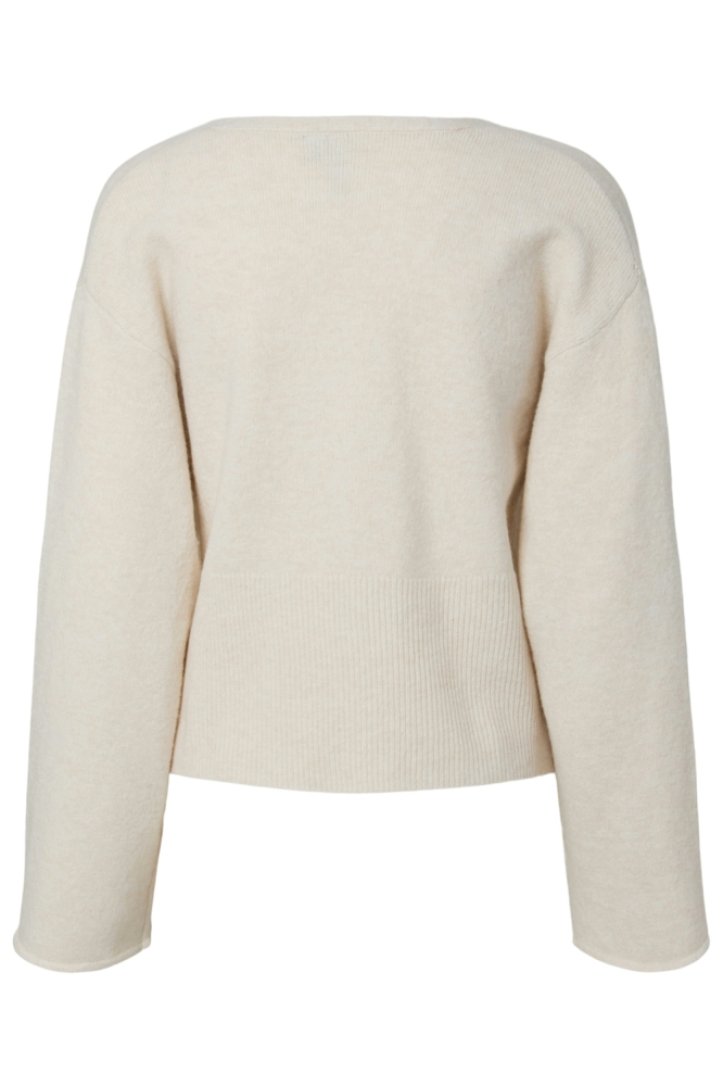 Pieces beige dames vest | Vooraanzicht