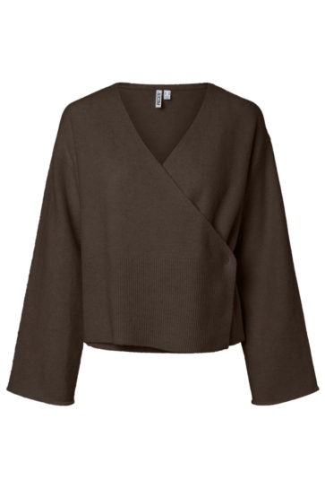 Pieces pcsilly ls wrap knit cardigan bc Bruin