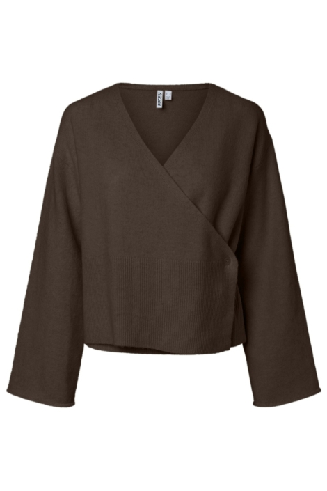 Pieces bruine dames vest | Vooraanzicht