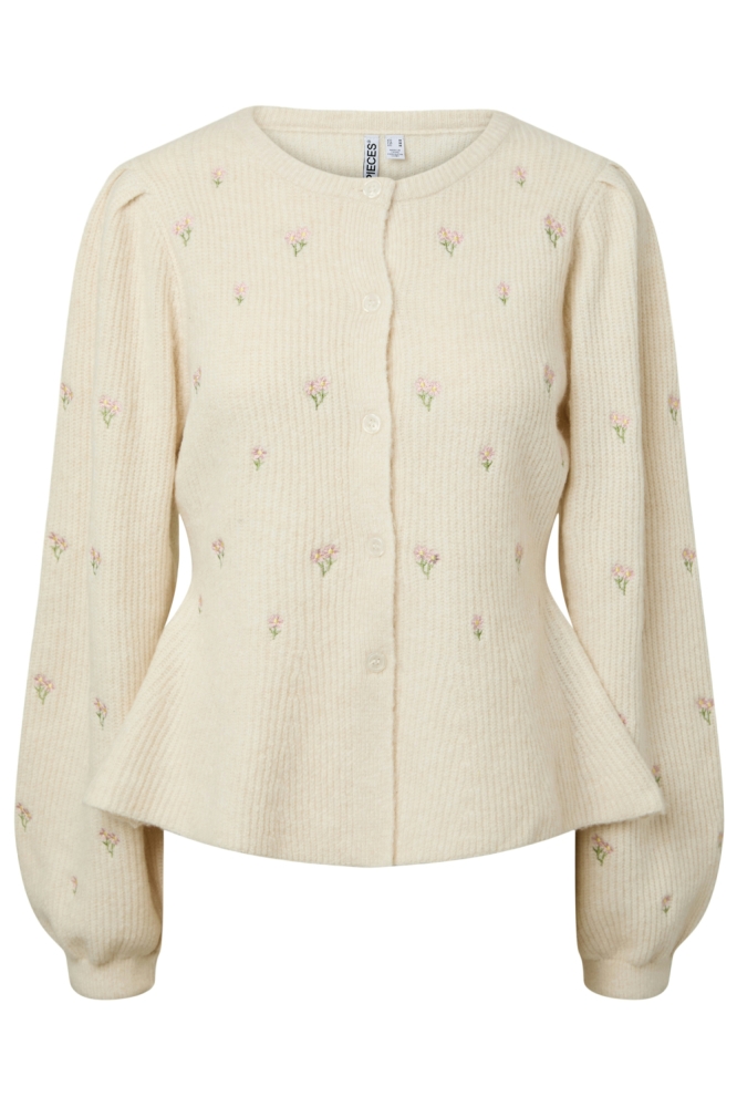 Pieces beige dames vest | Vooraanzicht