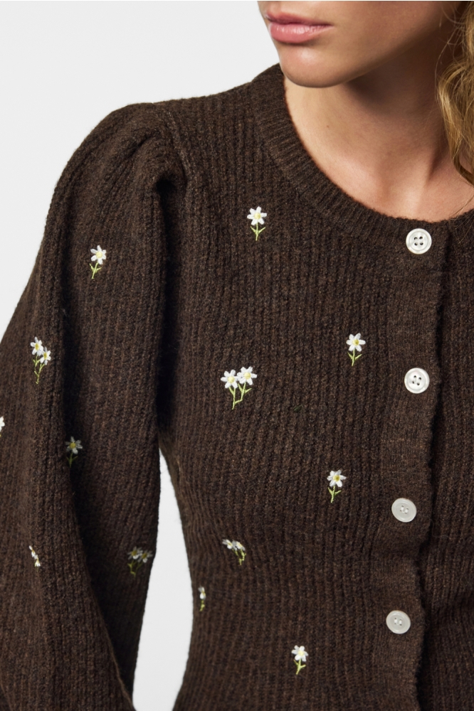Pieces bruine dames vest | Close up