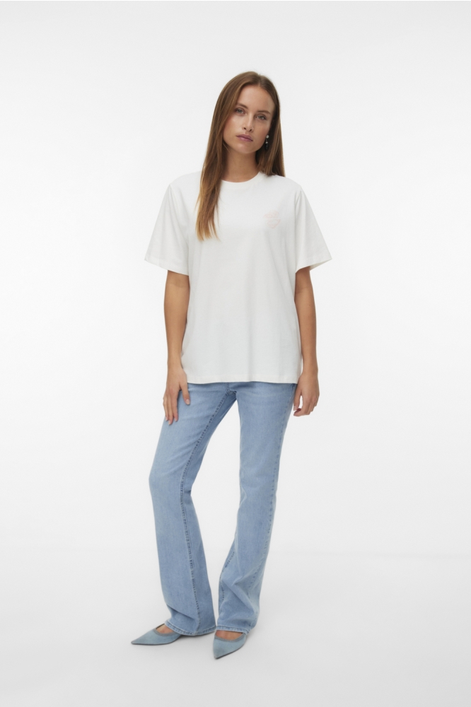 Vero Moda witte dames t-shirt | Model
