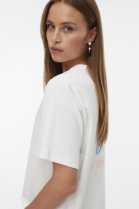 Vero Moda witte dames t-shirt | Close up