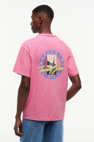Tommy Jeans tjm rlx novelty ss tee Roze