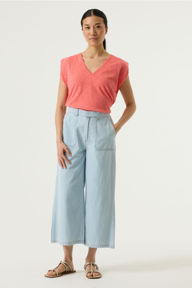 Garcia roze dames t-shirt | Model