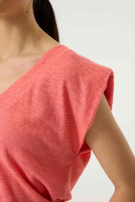 Garcia roze dames t-shirt | Close up