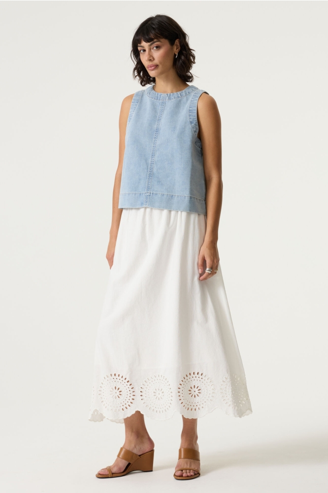 Garcia blauwe dames top | Model