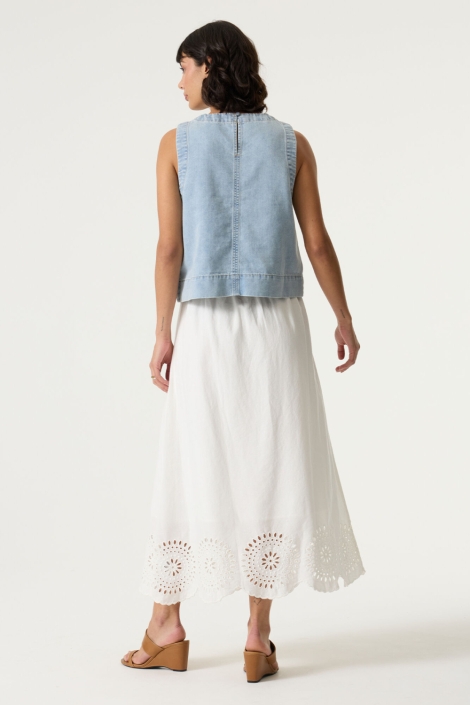 Garcia blauwe dames top | Model