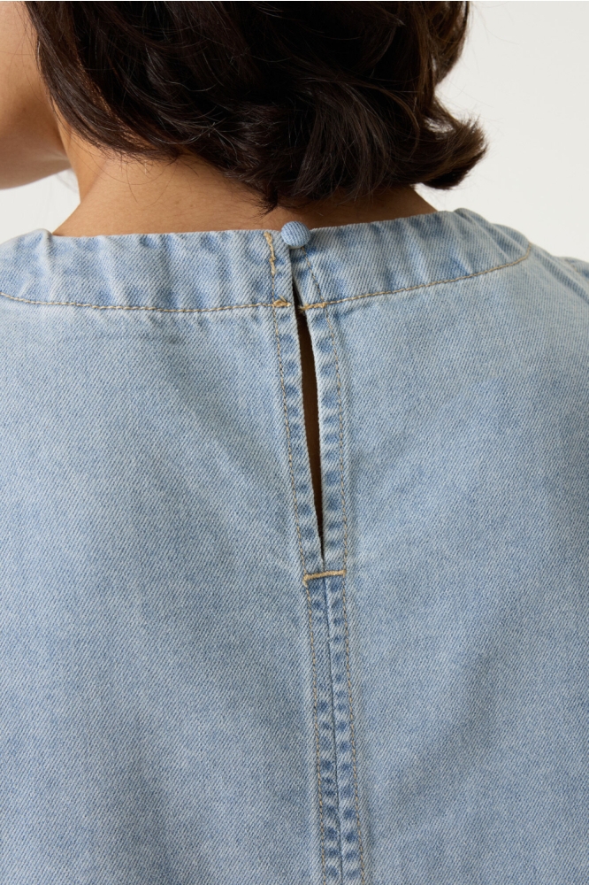 Garcia blauwe dames top | Close up