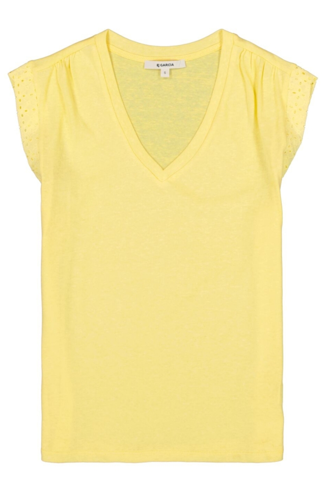 Garcia gele dames t-shirt | Vooraanzicht
