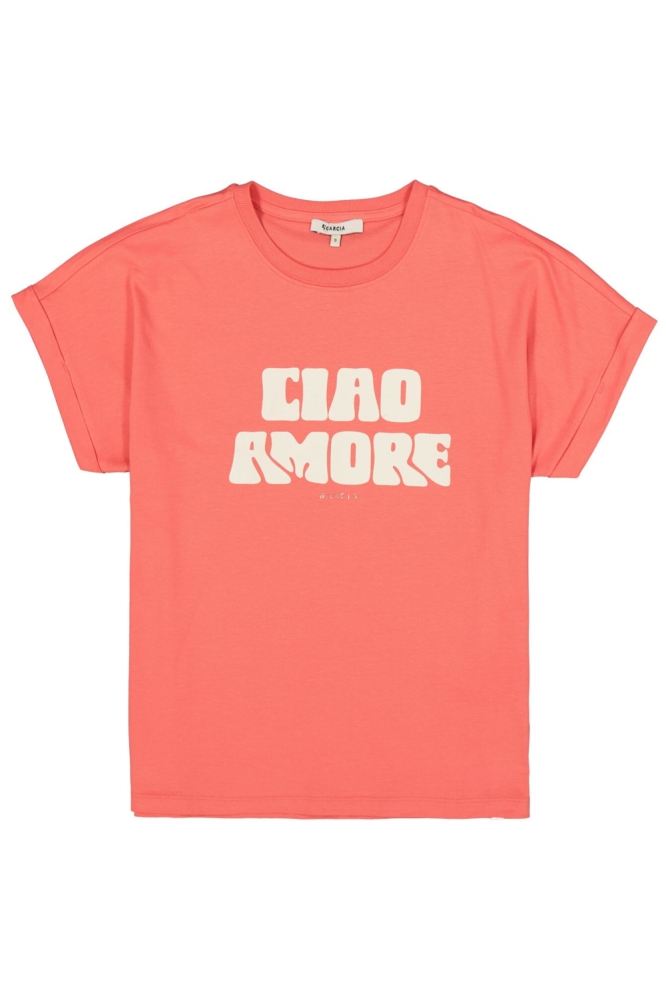 Garcia roze dames t-shirt | Vooraanzicht