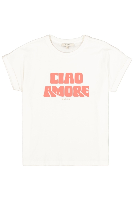 Garcia witte dames t-shirt | Vooraanzicht