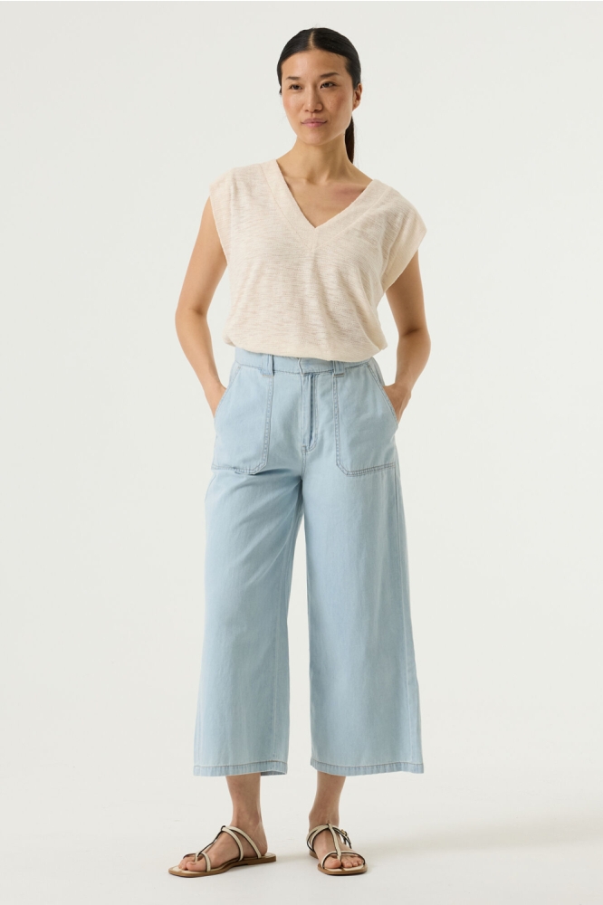 Garcia beige dames t-shirt | Model