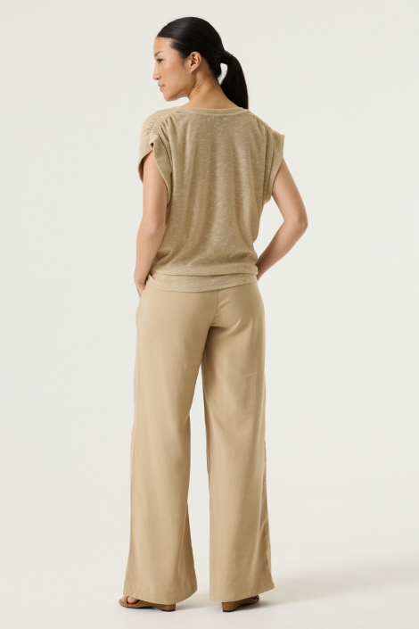 Garcia beige dames t-shirt | Model
