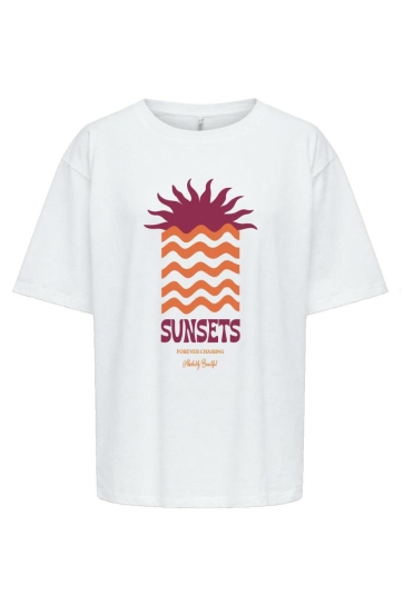 Only onlbira s/s loose tee jrs Wit