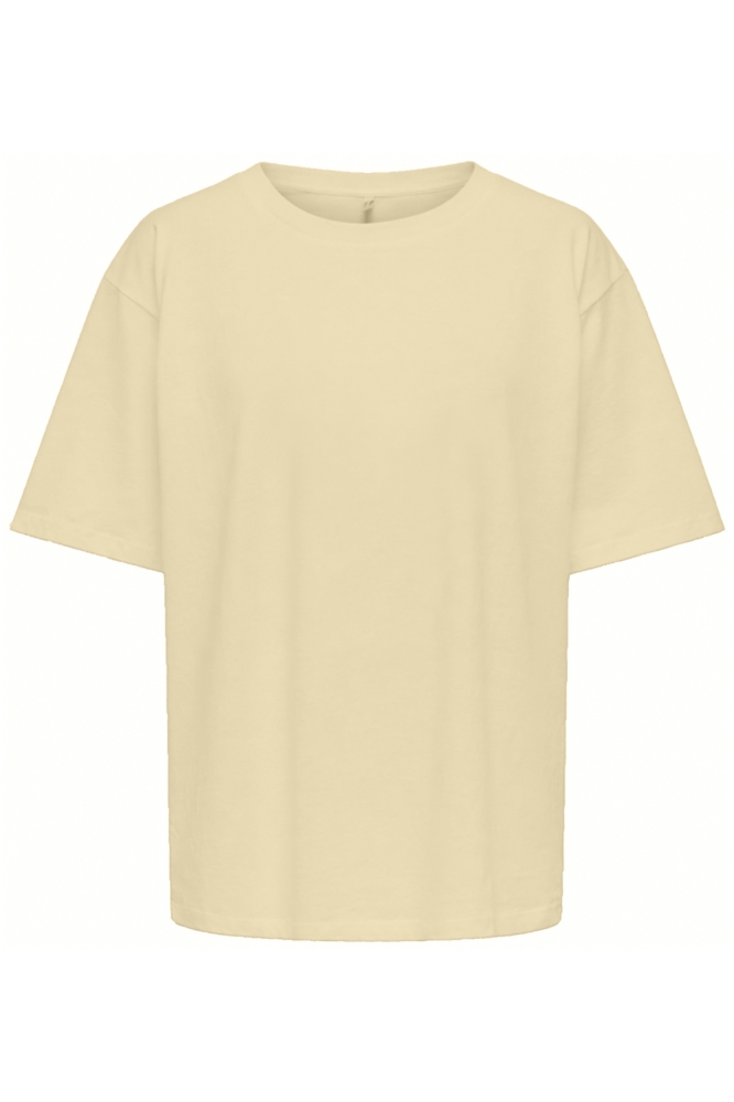 Only gele dames t-shirt | Vooraanzicht