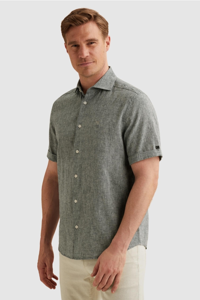 Vanguard blauwe heren overhemd | Model zijaanzicht