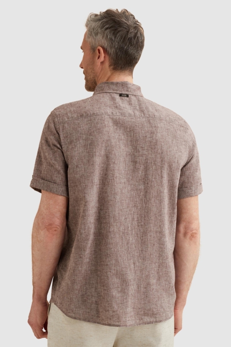 Vanguard paarse heren overhemd | Model achteraanzicht