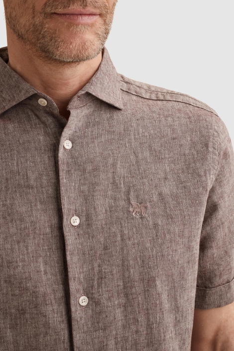 Vanguard paarse heren overhemd | Close up