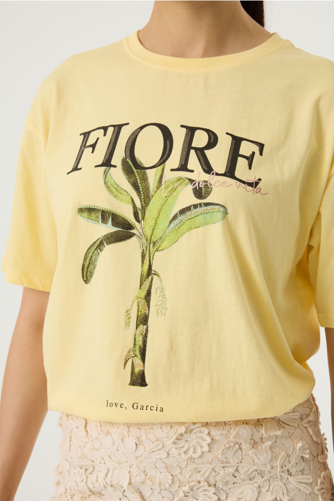 Garcia gele dames t-shirt | Close up