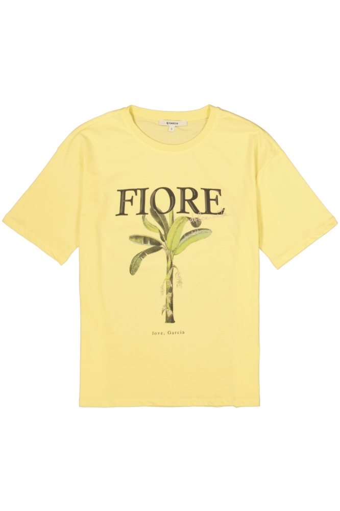 Garcia gele dames t-shirt | Vooraanzicht
