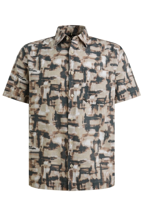 Vanguard beige heren overhemd | Vooraanzicht