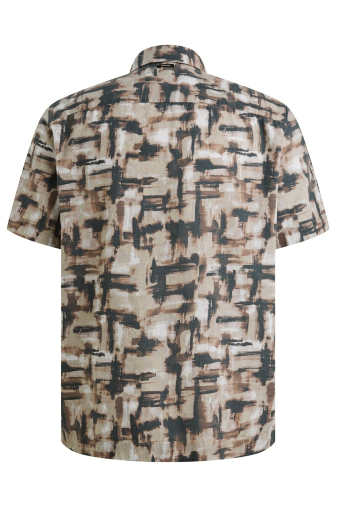 Vanguard beige heren overhemd | Achteraanzicht