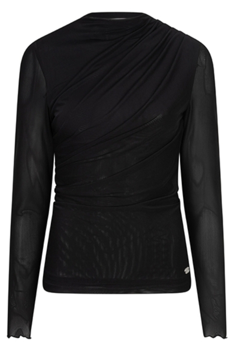 Lofty Manner zwarte dames top | Vooraanzicht