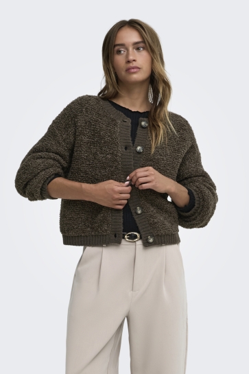 Jacqueline de Yong Vest JDYEIRA LIFE L/S ONECK CARDIGAN KNT 15337012 Black Olive