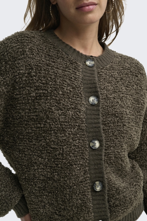 Jacqueline de Yong groene dames vest | Close up