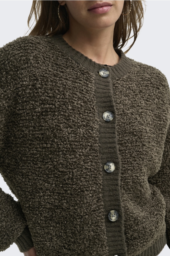 Jacqueline de Yong groene dames vest | Close up