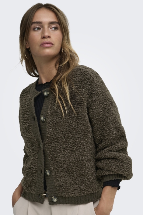 Jacqueline de Yong groene dames vest | Model vooraanzicht