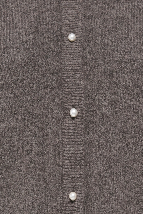 Jacqueline de Yong bruine dames vest | Close up