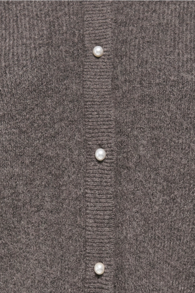 Jacqueline de Yong bruine dames vest | Close up