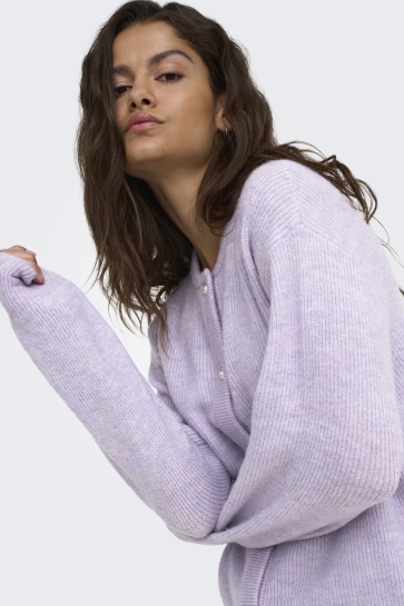Jacqueline de Yong jdylumi l/s button cardiga knt noos Paars